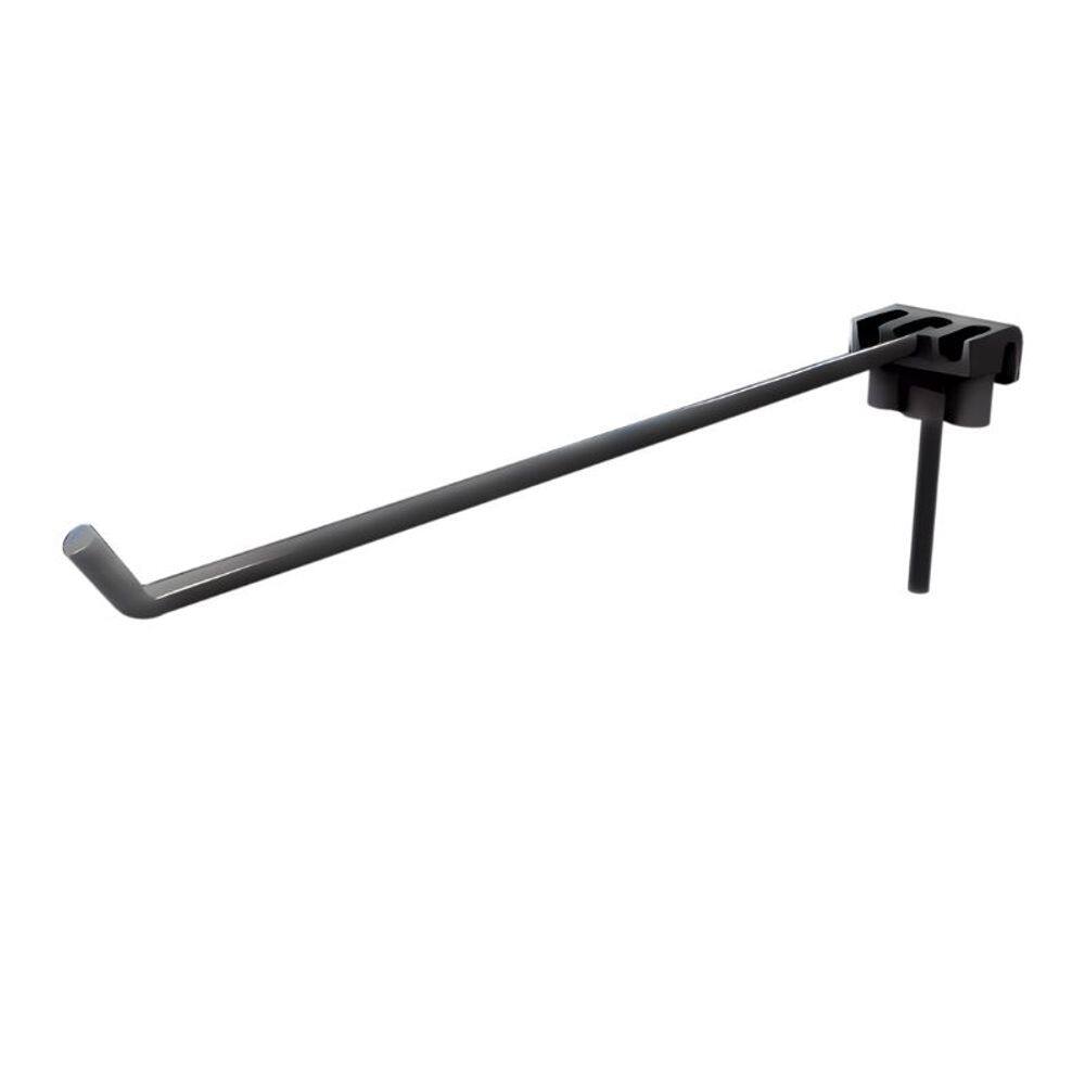 Ganchos para tela 10 cm c/suporte Plástico Kit 10 pç Preto