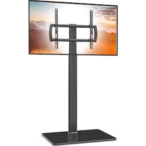 Suporte de TV para suporte de chão com ajuste giratório e de altura 27-65