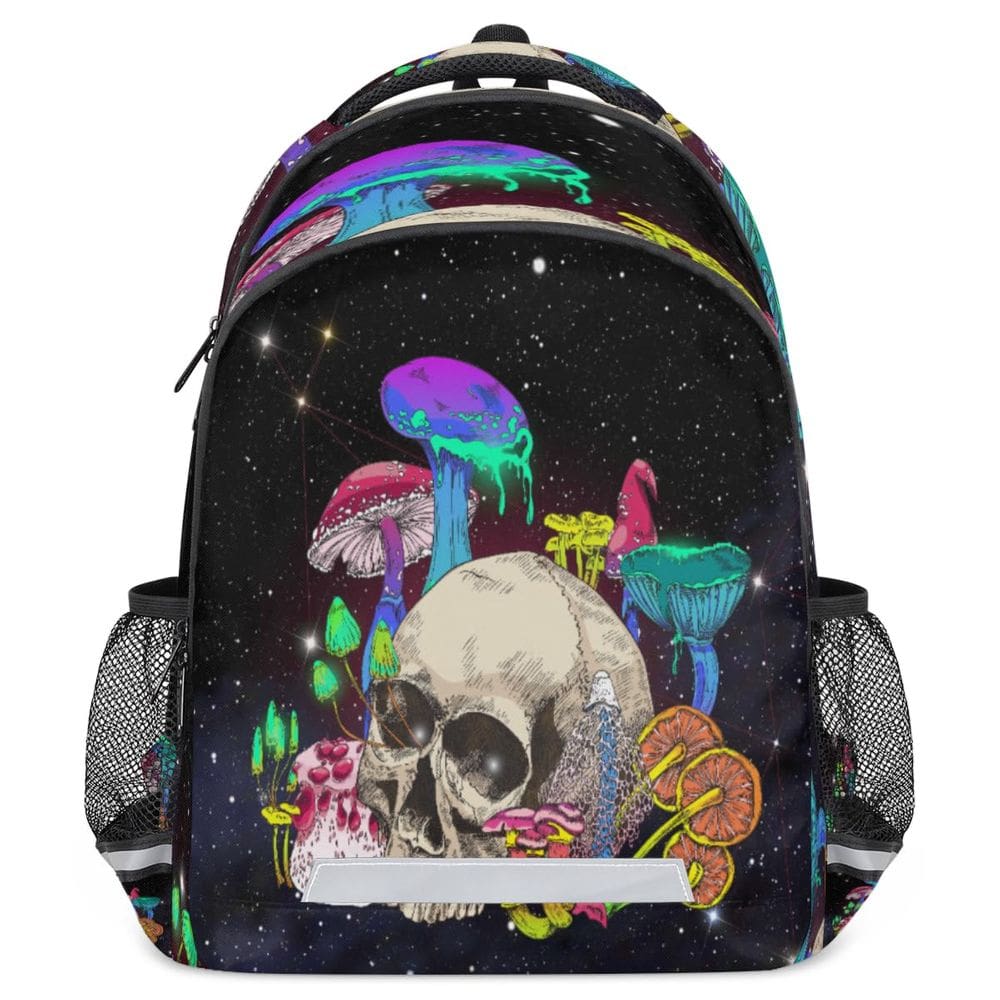 Mochila YoCosy Galaxy Space Star Colorful Mushroom Skull
