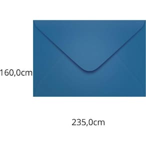 Envelope Convite Colorido 160x235 Azul Royal 80g 100un