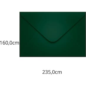Envelope Convite Colorido 160x235 Verde Escuro 80g 100un