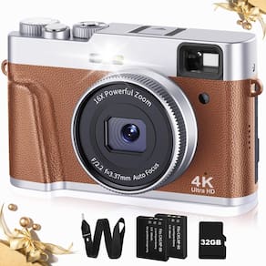 Câmera digital Bifevsr 4K 48MP com foco automático e 2 baterias