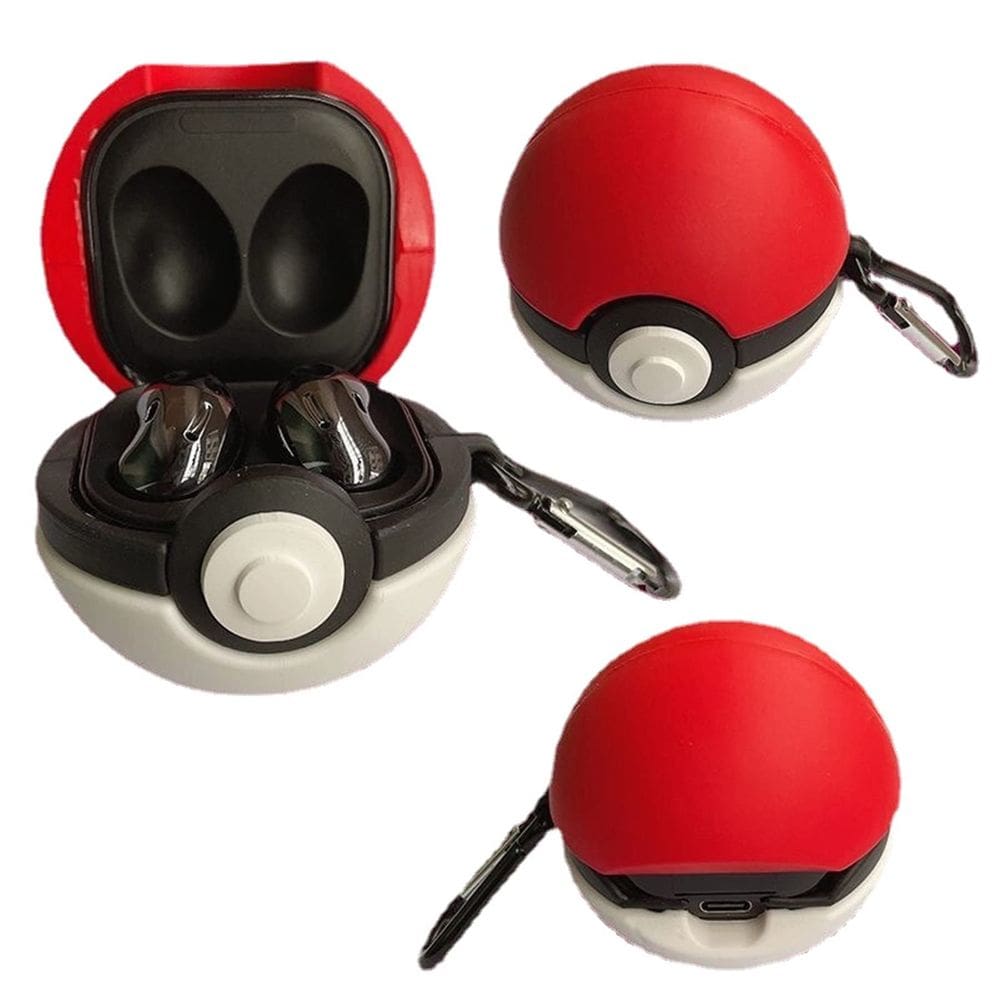 Capa AOLABOKY Cute 3D Cartoon Poke Ball para Samsung Galaxy Buds