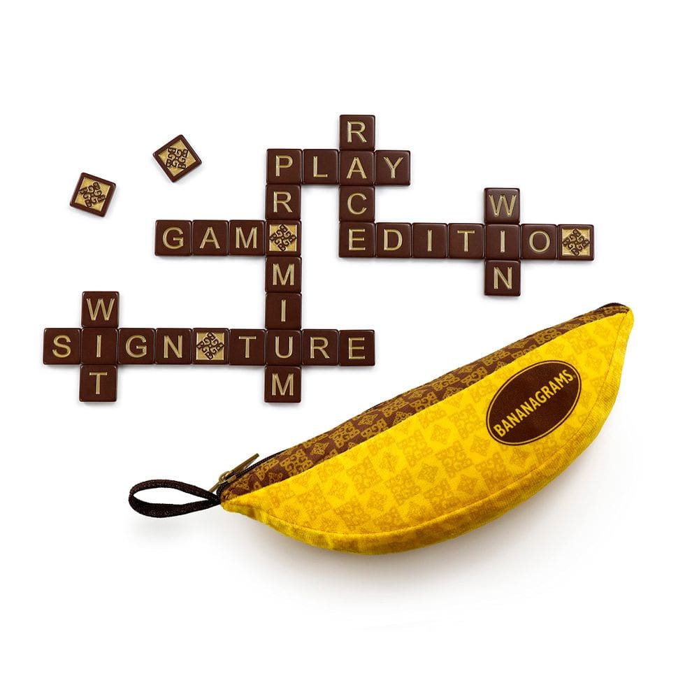 Word Game Bananagrams Signature Edition para maiores de 7 anos a 8 jogadores