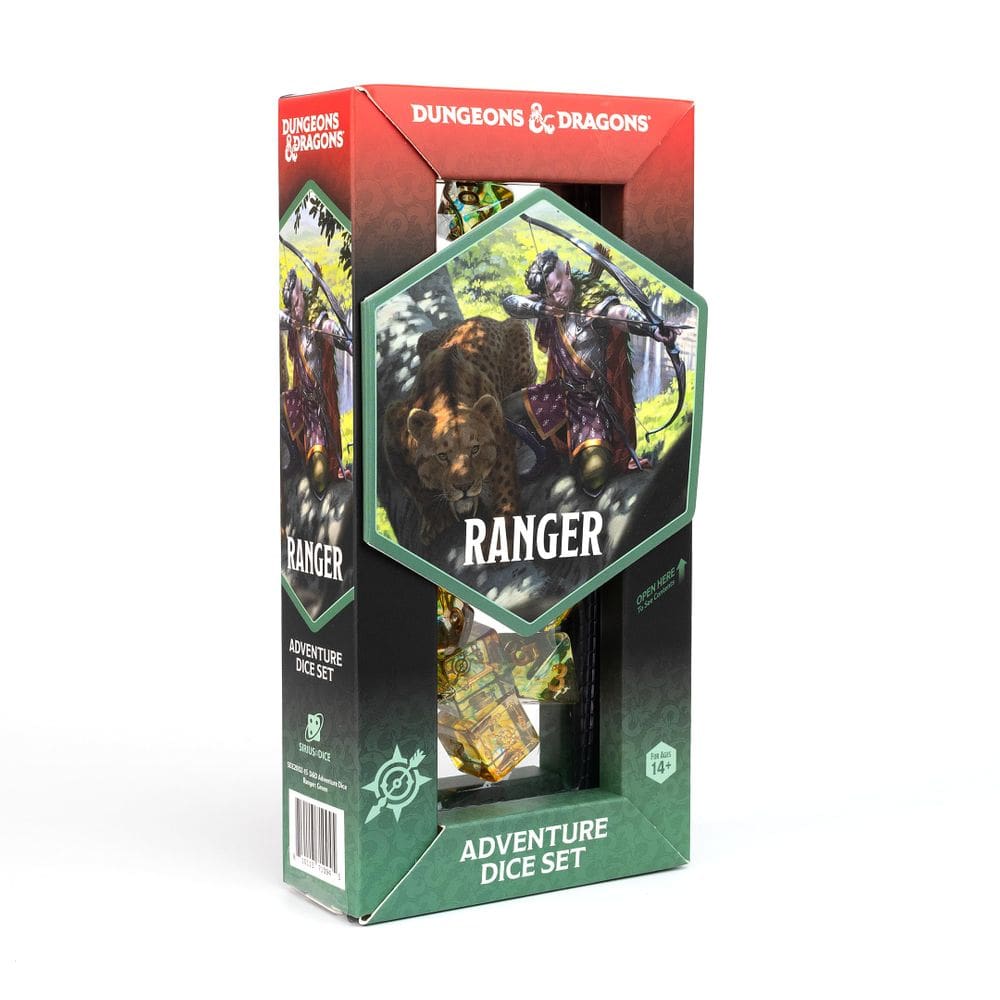 Conjunto de dados D&D Adventure (Ranger Class: Green) para os níveis 1-10