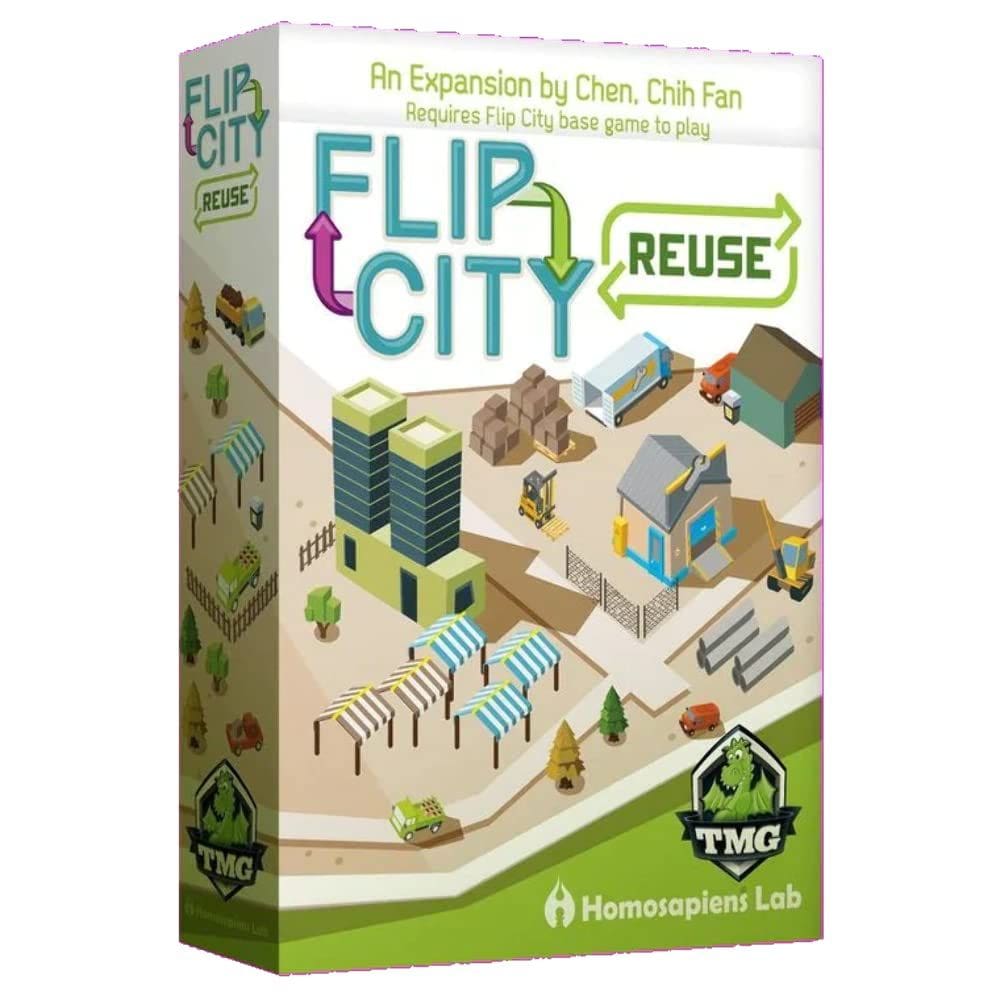 Expansão do jogo de cartas Tasty Minstrel Flip City Reuse