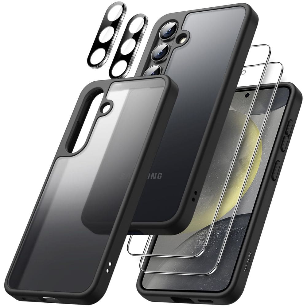 Capa JeTech 5 em 1 fosca para Samsung Galaxy S24+ com protetores