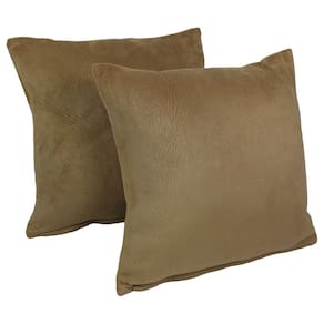 Almofada Blazing Needles, couro sintético com fio, bronzeado, 45 cm