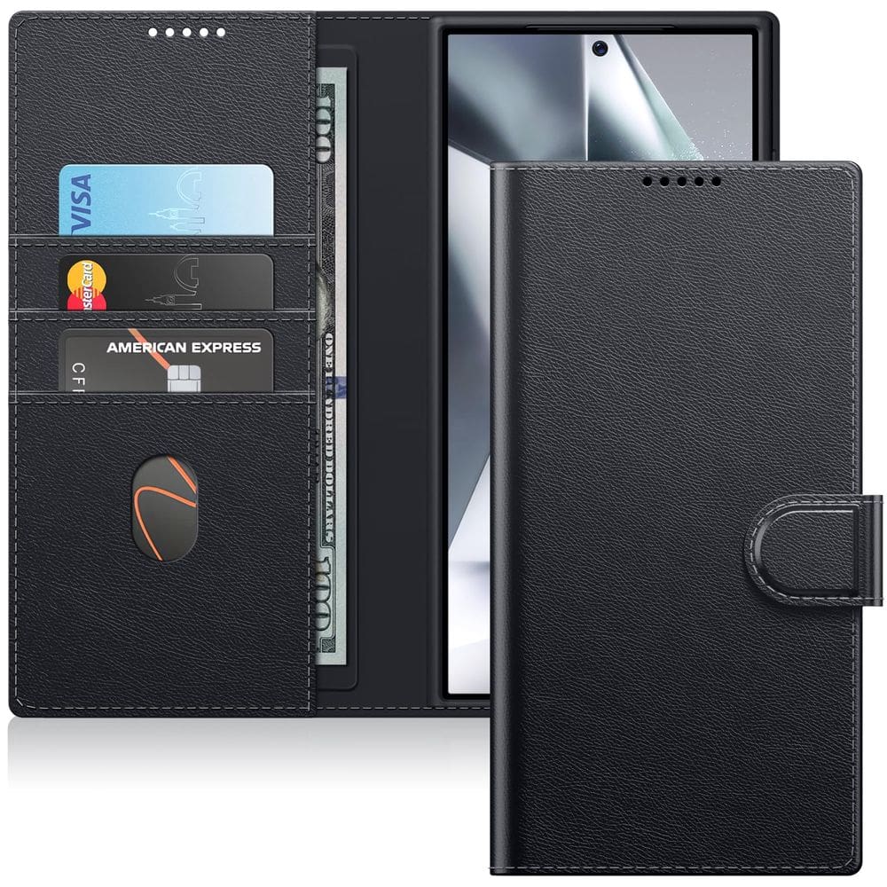 Capa tipo carteira JeTech para Samsung Galaxy S24 Ultra 5G preta