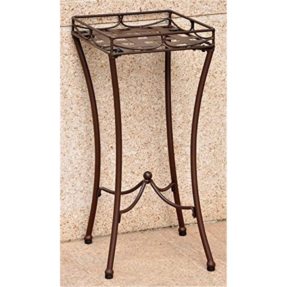 Patio Plant Stand International Caravan Santa Fe Iron Black