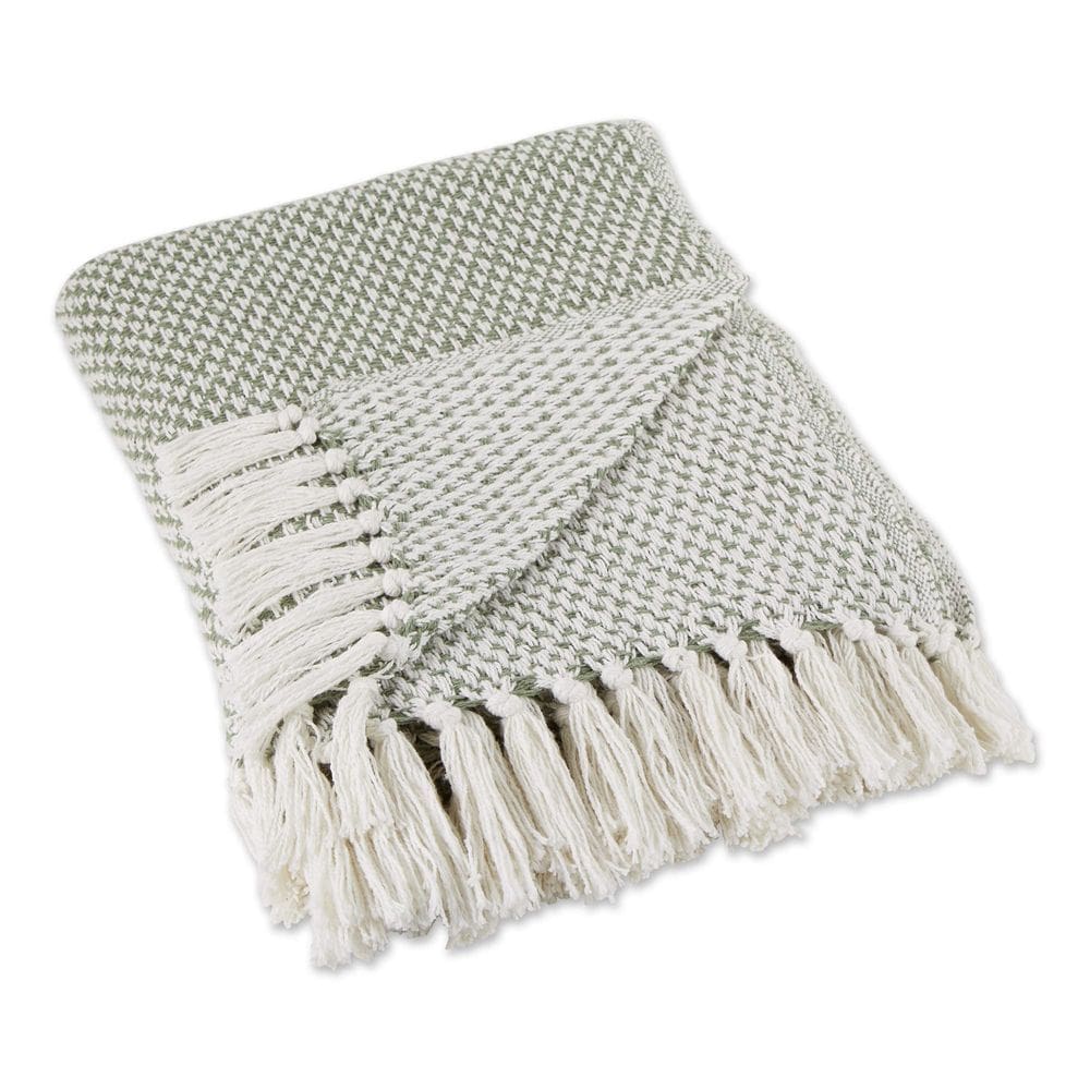 Tecido Throw DII 100% algodão, tecido de cesta, 50 x 60 cm, verde alcachofra
