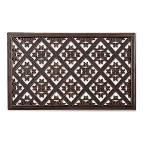 Capacho DII Rubber All Weather Brown Diamond Lattice 45x75cm