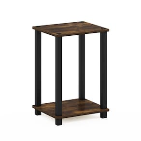 Mesa final Furinno Simplistic, pacote com 2 unidades, âmbar, pinho/preto