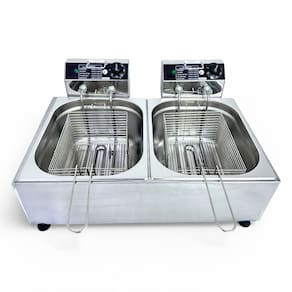 Fritadeira Industrial Eletrica 16L 2 Cubas 220V Ipe Cozinhas