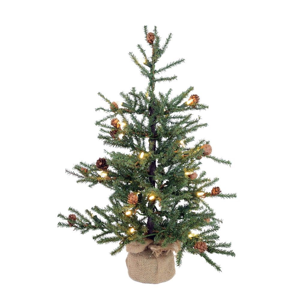 Árvore de Natal Vickerman Caramel Pine 90cm com luzes LED