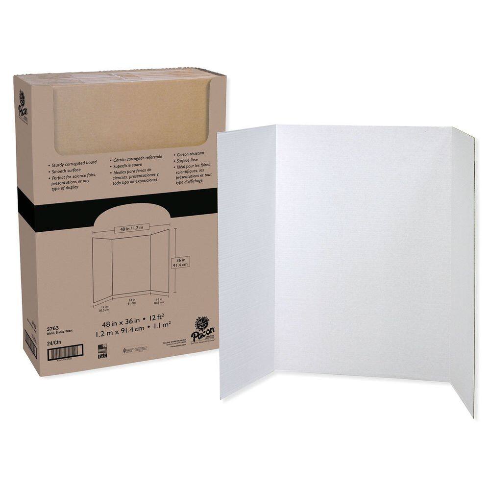 Placas de apresentação Pacon® 80% recicladas 48x36cm brancas x24
