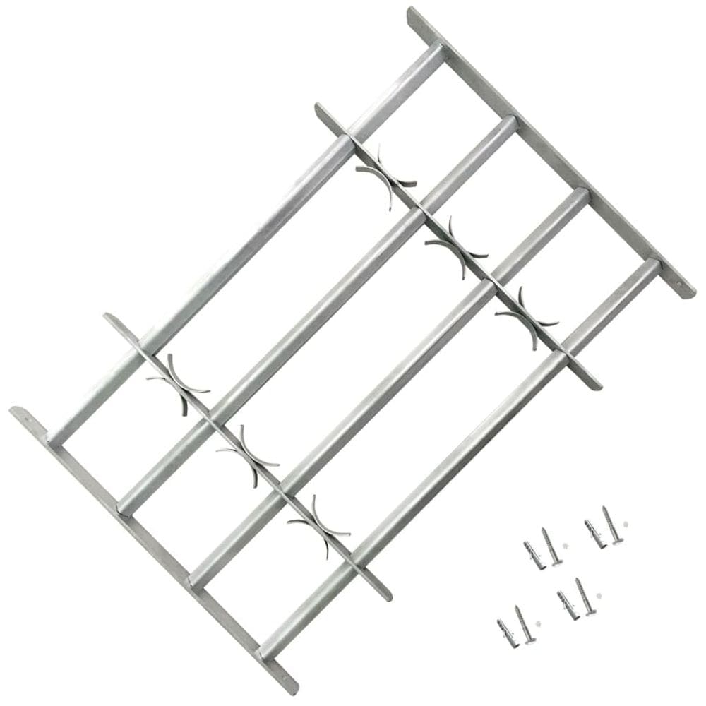 Grelha de segurança VidaXL em aço galvanizado ajustável 100-150cm