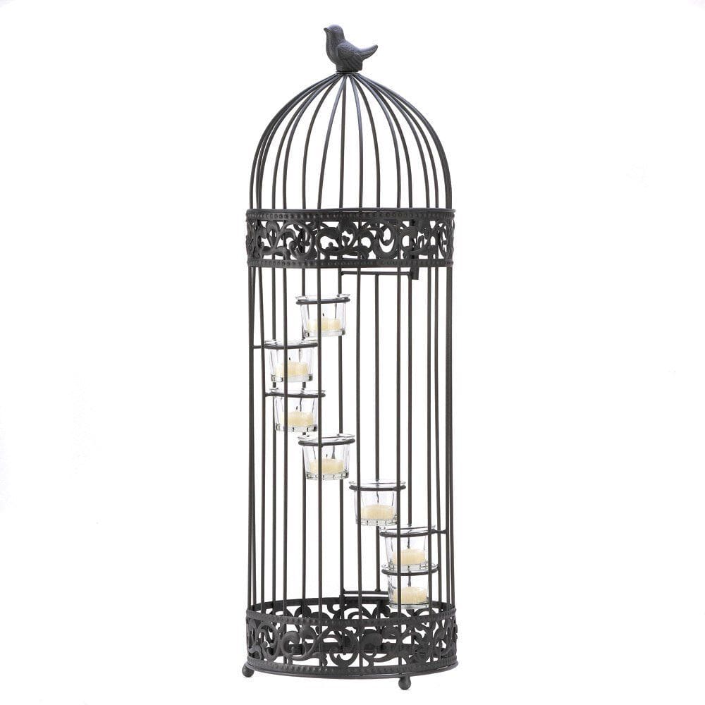 Suporte de vela Birdcage Staircase Home Decorative Accent