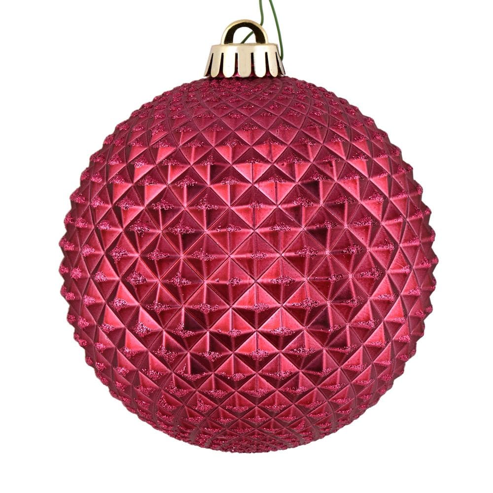 Ornamento Vickerman Berry Red Durian Glitter Ball 6 cm 4 peças