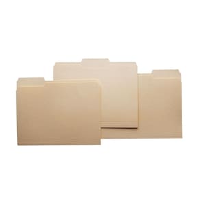 Pastas de arquivo SchoolSmart Fifth-Cut, pacote com 100 unidades, tamanho legal de Manila