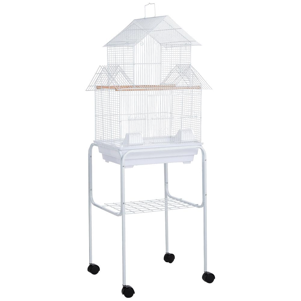 Gaiola para pássaros YML 5844 Pagoda com suporte, 18x14 cm, branca