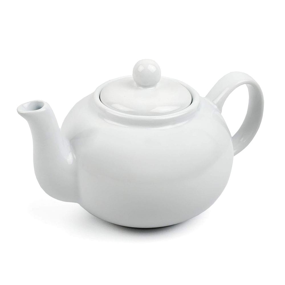 Máquina de lavar louça de microondas Teapot RSVP International Stoneware 480ml branca