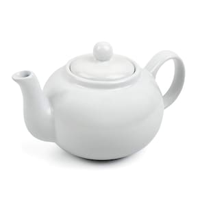Máquina de lavar louça de microondas Teapot RSVP International Stoneware 480ml branca
