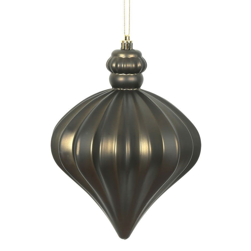 Ornamento Vickerman Gunmetal Matte Onion Drop 6 cm Shatterproo