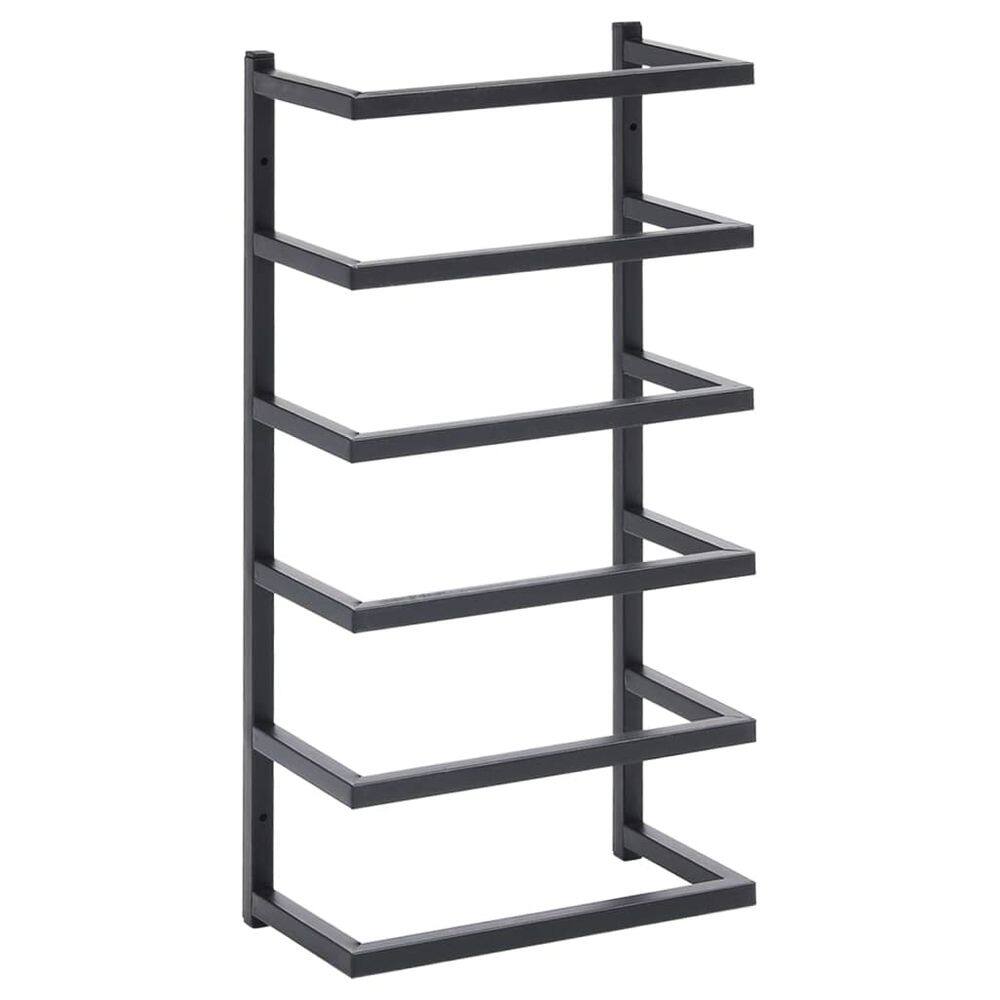 Toalheiro vidaXL Steel para banheiro de parede preto