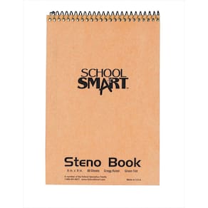 Caderno School Smart Gregg Ruled Steno 6 x 9 polegadas e 80 folhas