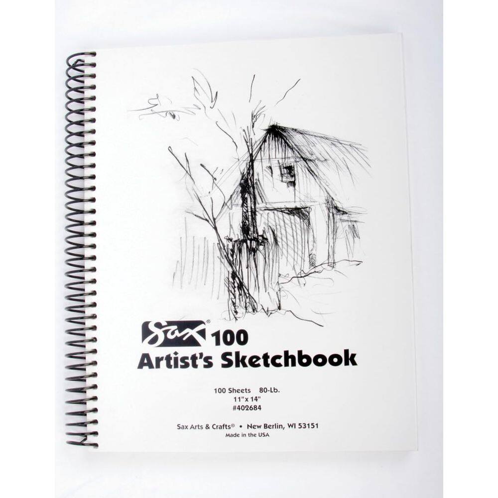 Caderno de esboços Sax Artists Spiral Bound Sulphite 11x14" 100 She