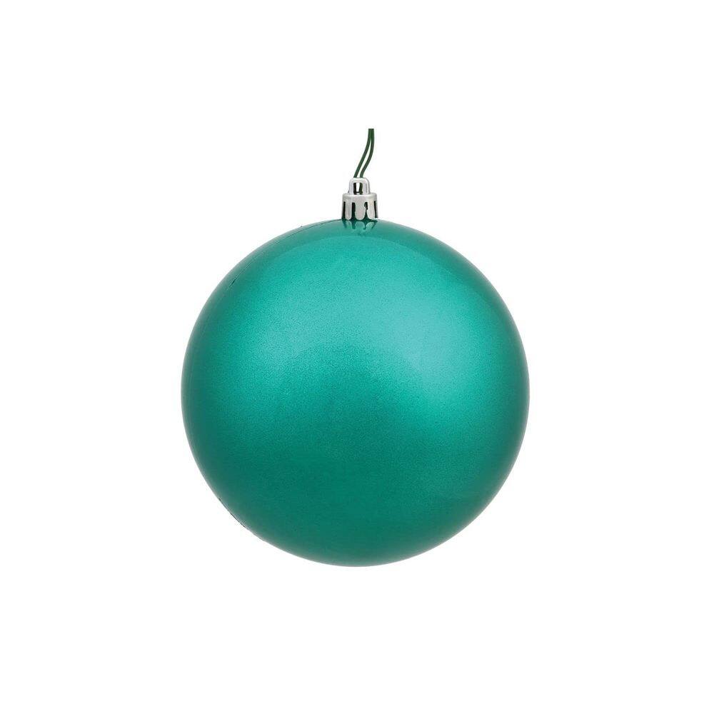 Enfeite de árvore de Natal Vickerman Teal Candy Ball, pacote com 6