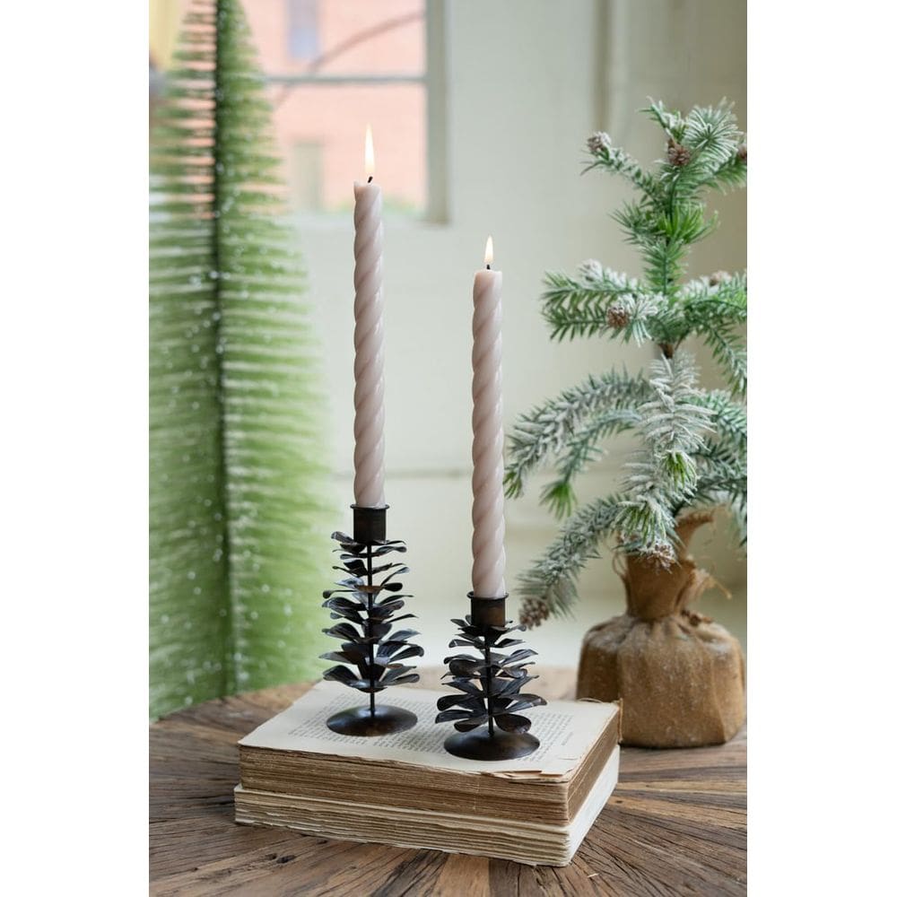 Conjunto de suportes cônicos Kalalou NDE1518 Metal Pine Cone Antique Br