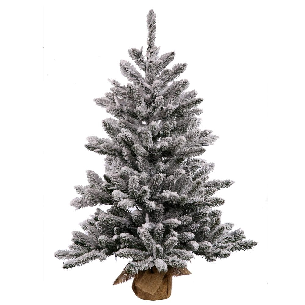 Árvore de Natal Vickerman Flocked Anoka Pine 36cm com LED