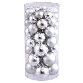 Conjunto de bolas ornamentadas Vickerman Silver Shiny/Matte Finish 50 unidades