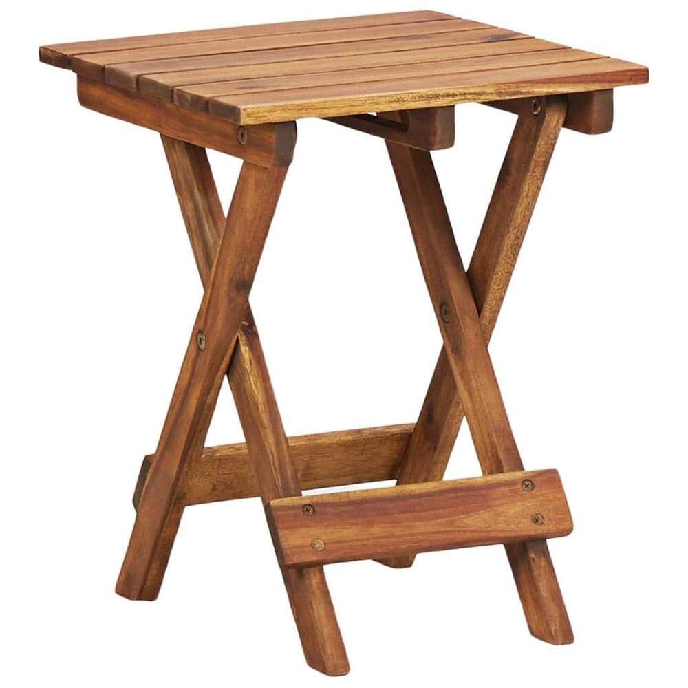 Suporte para plantas VidaXL Wood Solid Acacia Dobrável Marrom 30x30x38