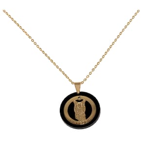 Colar Cordão Pedagogia Coruja Folheado Ouro 18k