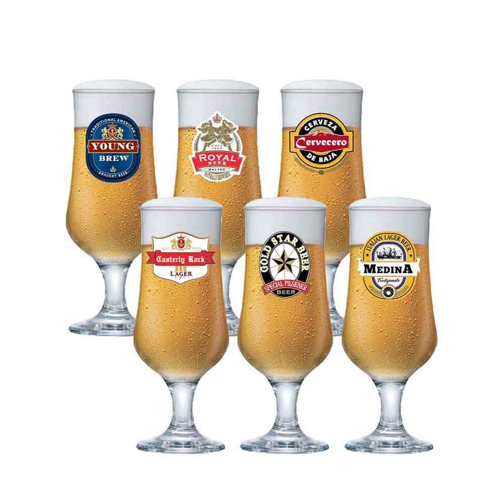 Jogo de Taças de Cerveja HH Barcelona 370 ml 6 PCS HH