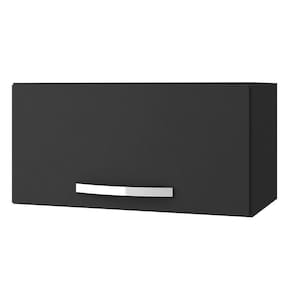 Armário Aéreo Para Geladeira 1 Porta 60cm Preto