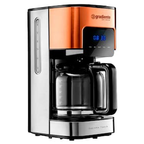 Cafeteira Touch Golden Gradiente 800W Digital Programavel Faz 38 Xicaras 127V