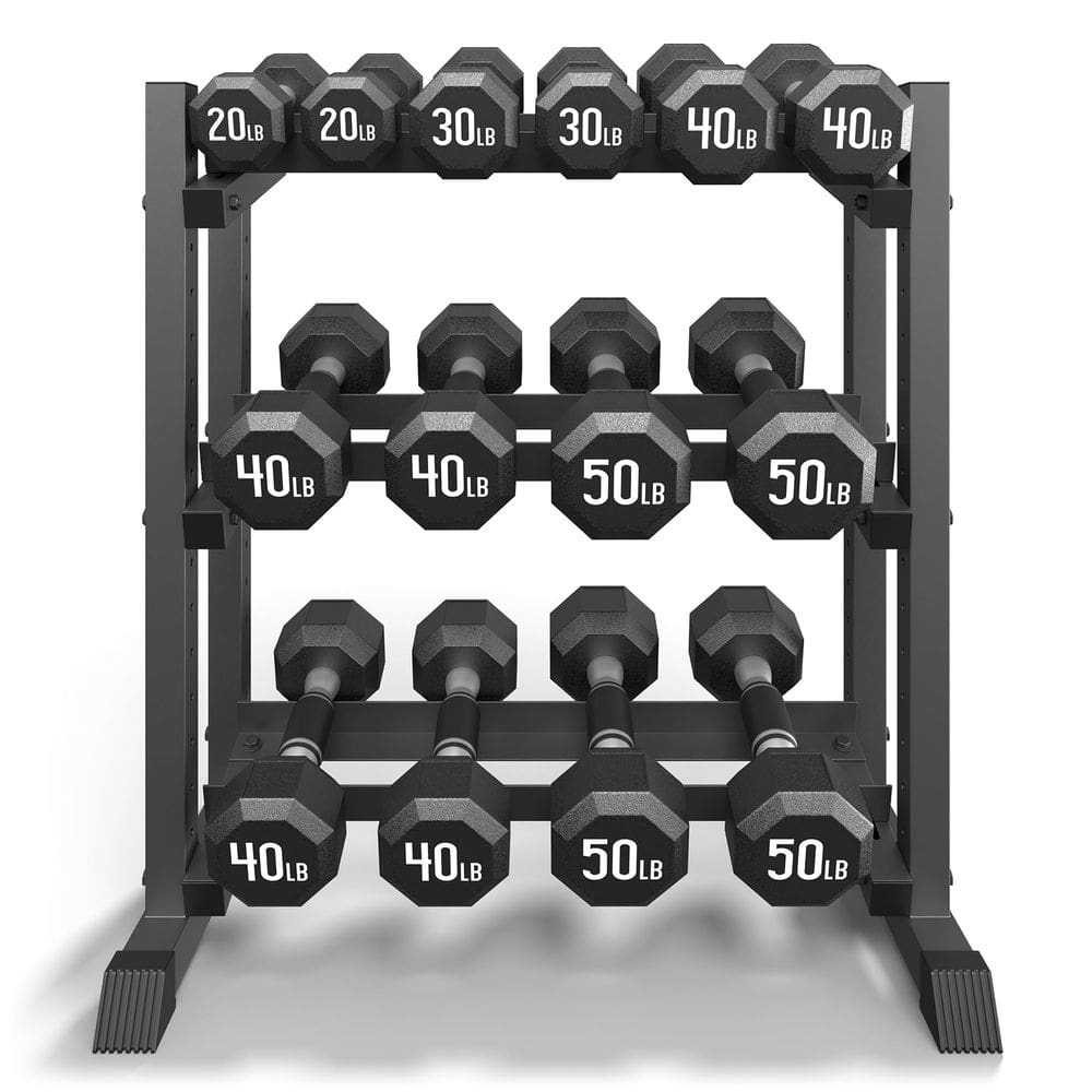 Suporte para halteres Jusgym, capacidade de 500 kg, aço de 3 camadas
