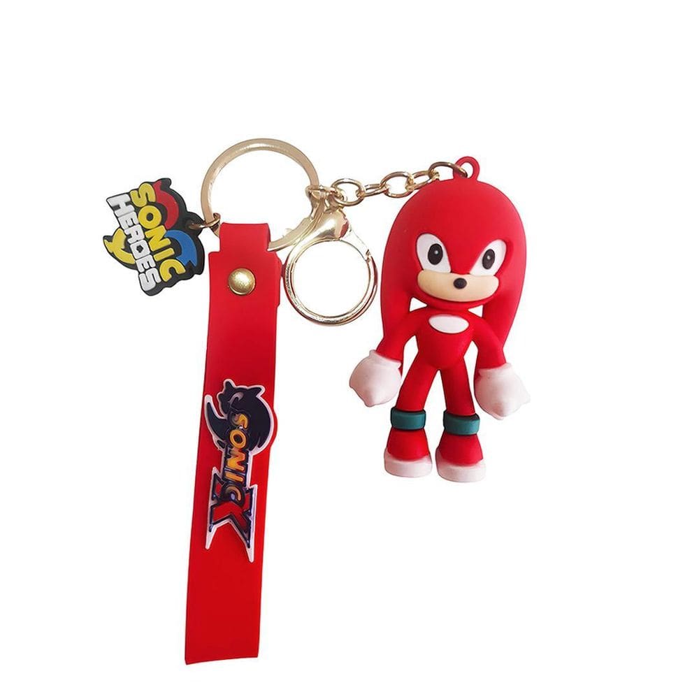 Chaveiro Knuckles Sonic Heroes 3D Vermelho Emborrachado
