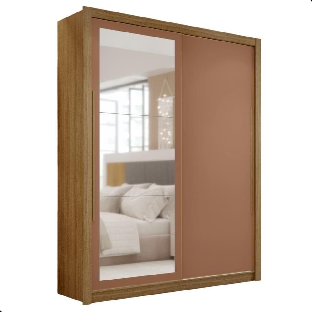 Guarda Roupa Com Espelho Hungria Nature Camarim Alasca
