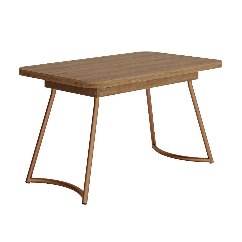 Mesa Toscana 4 lugares Carraro Nogal c/ Rosê