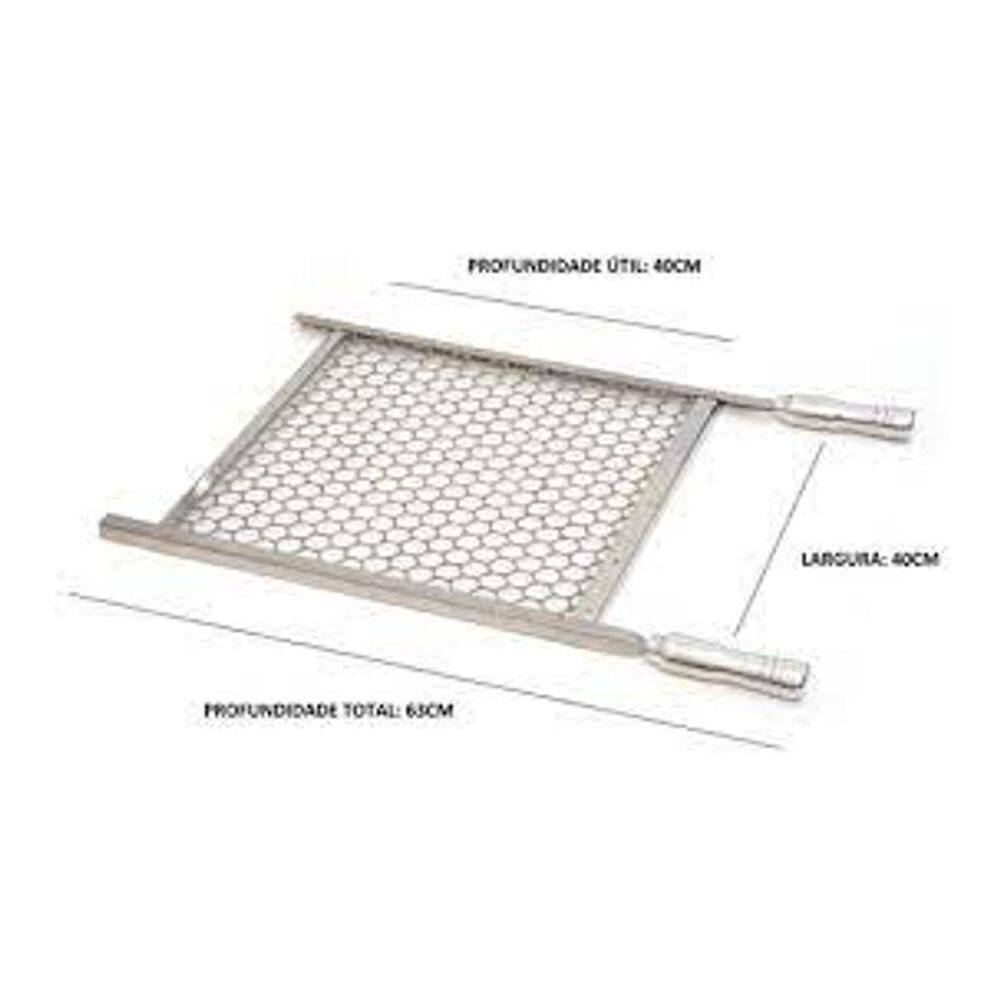 Grelha Inox 40X40 Cabo Aluminio