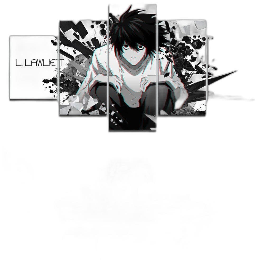 Quadros Decorativos 5 Peças Anime Death Note Filmes