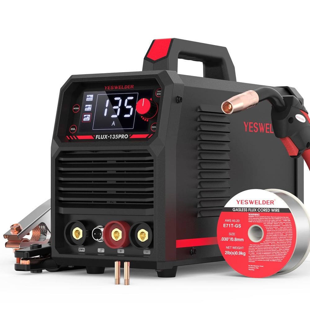 Soldador YESWELDER 135A 110V Flux Core MiG/lift TIG/Stick 3 em 1