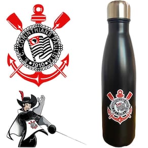 Cantil Esportivo Aço Inox 750Ml Corinthians Inquebrável