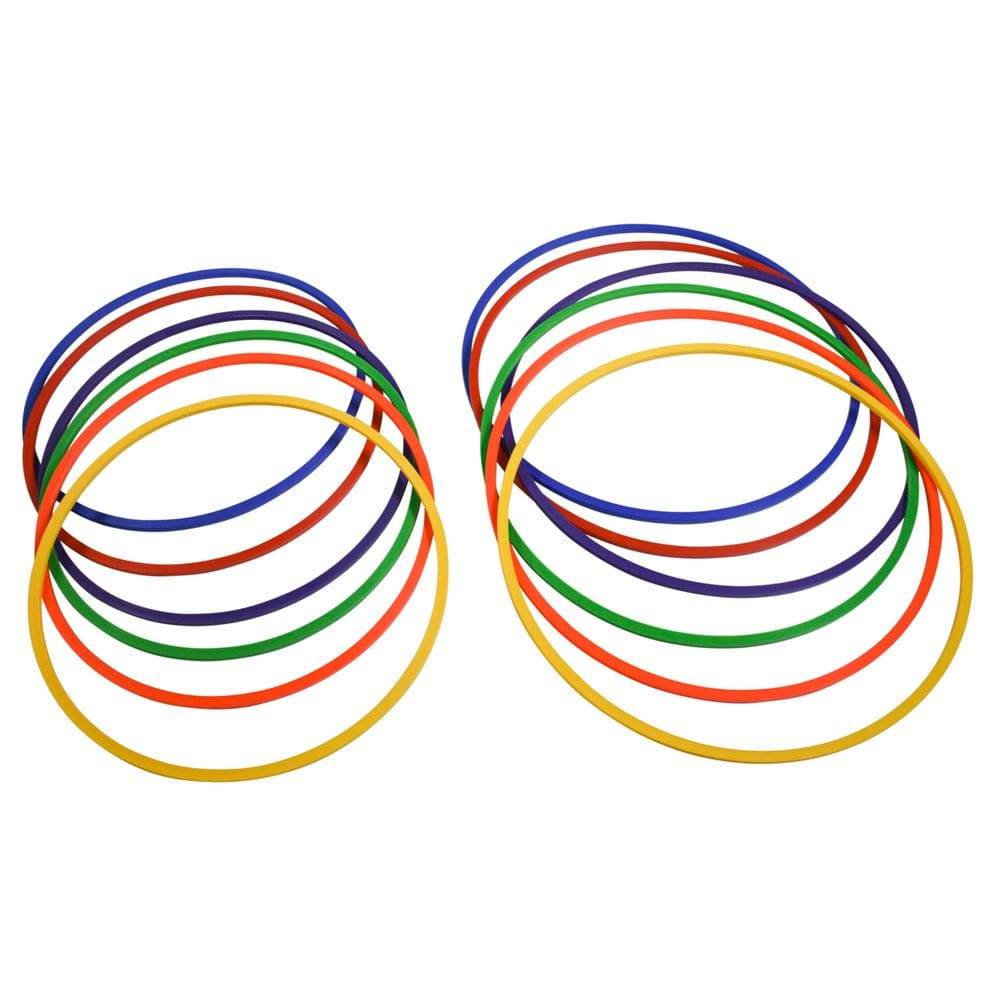 Conjunto de argolas Sportime Dur-O-Hoops de 24 cm e 28 cm, conjunto de 12