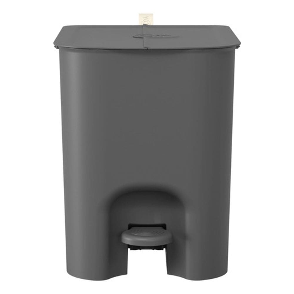 Lixeira De Piso Square Pedal Plastico 12l 32x27x22cm - Cinza